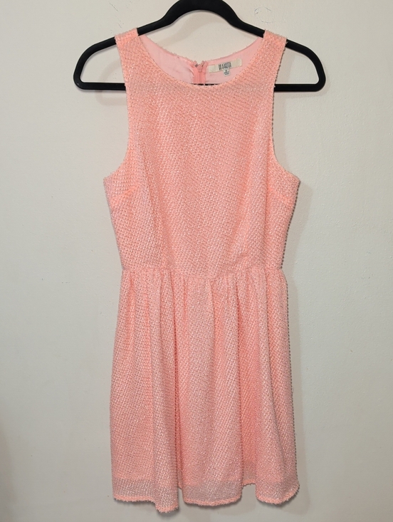 BB Dakota Dresses & Skirts - BB Dakota Pink Textured Sleeveless Fit & Flare Dress Fairycore Balletcore Size 2
